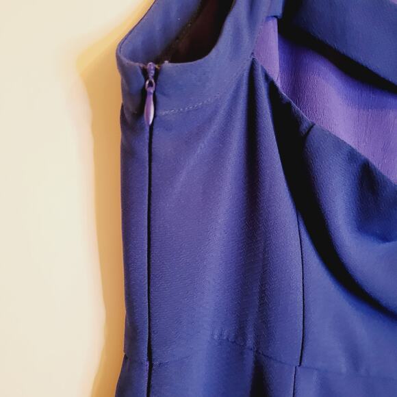 Adelyn Rae Blue Wrap Sleeveless Lattice Back Mini Dress Size Medium - Picture 8 of 11